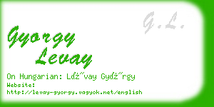 gyorgy levay business card